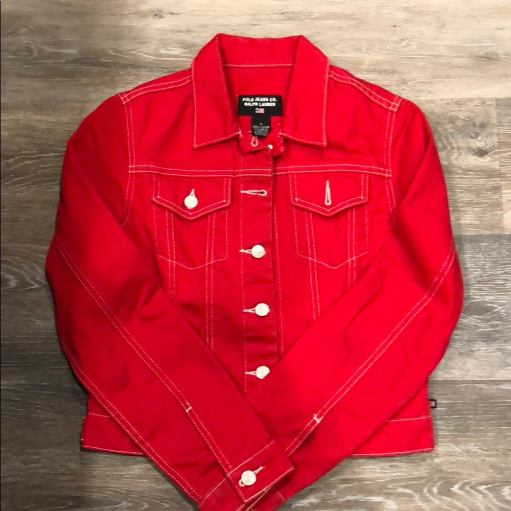 Polo Jeans Co. Ralph Lauren Red Jean jacket